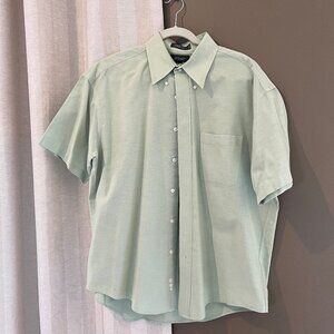 Croft & Barrow Men's Soft Green Oxford Button Down Shirt, Neck 17, Size XL